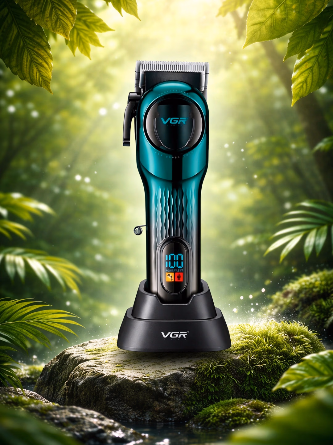 VGR V-383 Professional Elektr Ustara, Zanglamas Po'lat, Batareya 45 daqiqa - 4