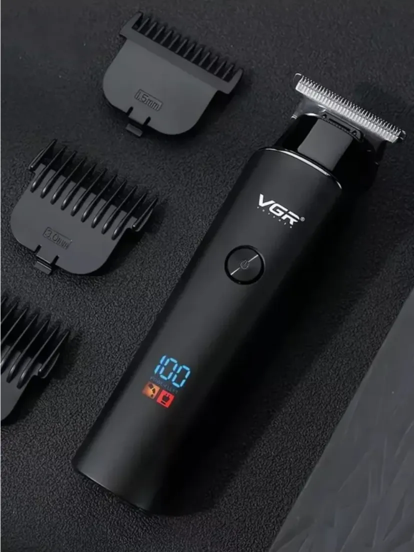 VGR V-9371 Trimmer: 500 daq. batareya, LED ekran, 3 qo'shimcha