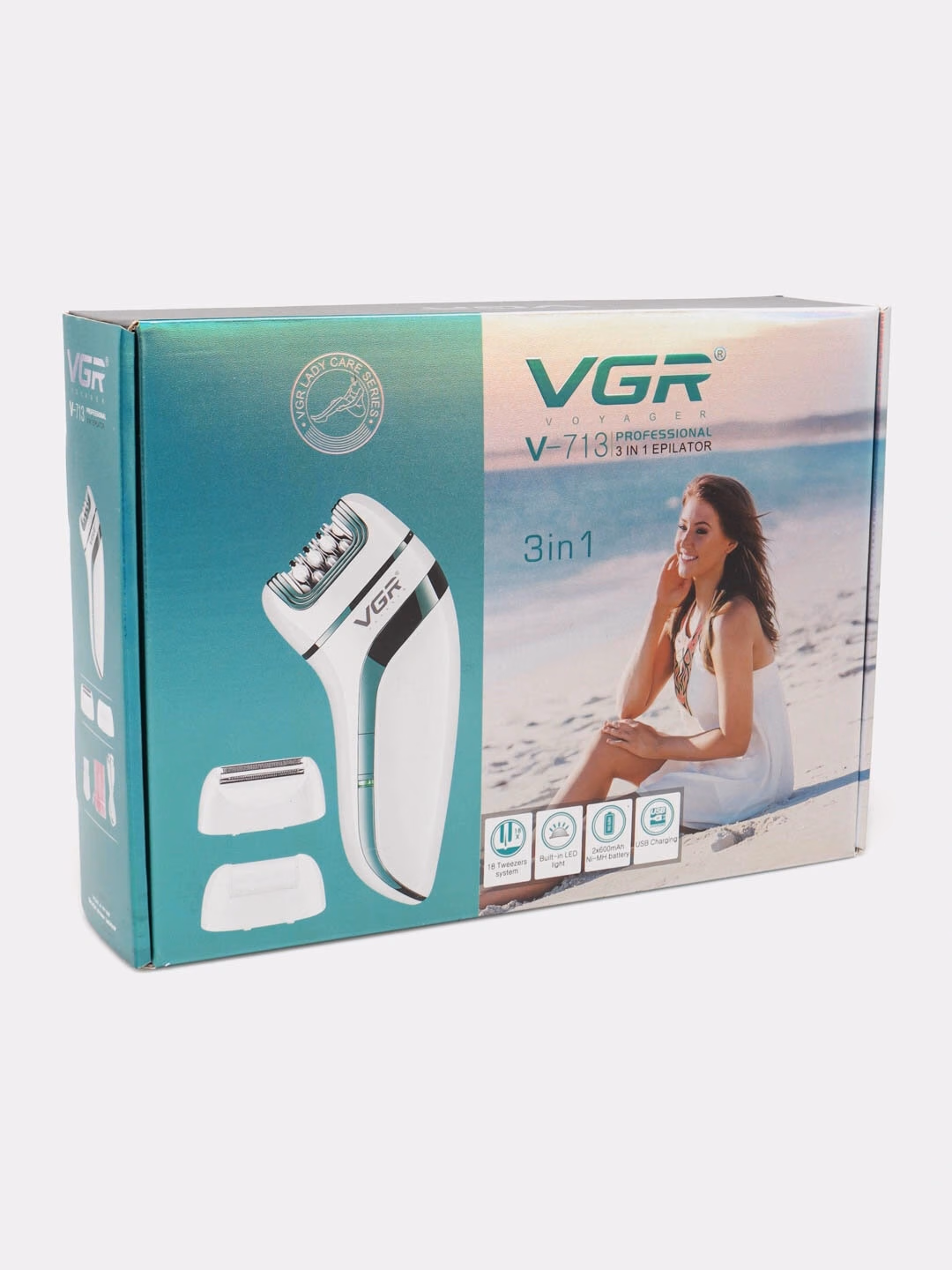 VGR V-718 3-in-1 Epilator: 18 Cımbızli, LED, Simsiz (Litiy-ion) - 2