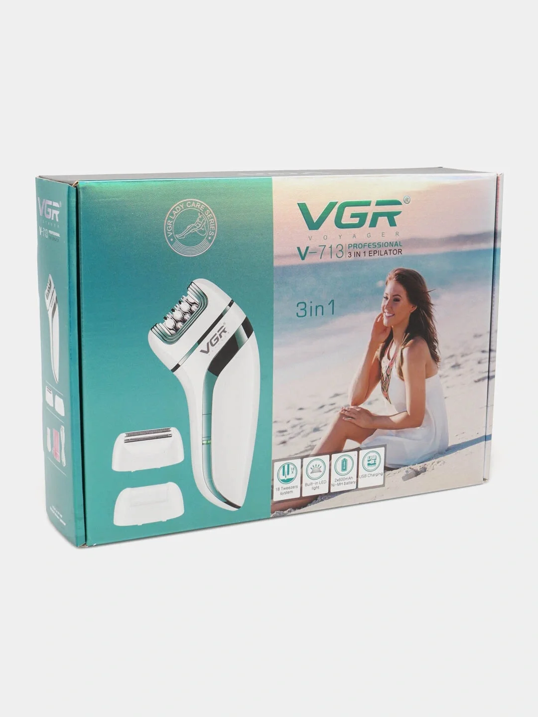 VGR V-718 3-in-1 Epilator: 18 Cımbızli, LED, Simsiz (Litiy-ion) - 2