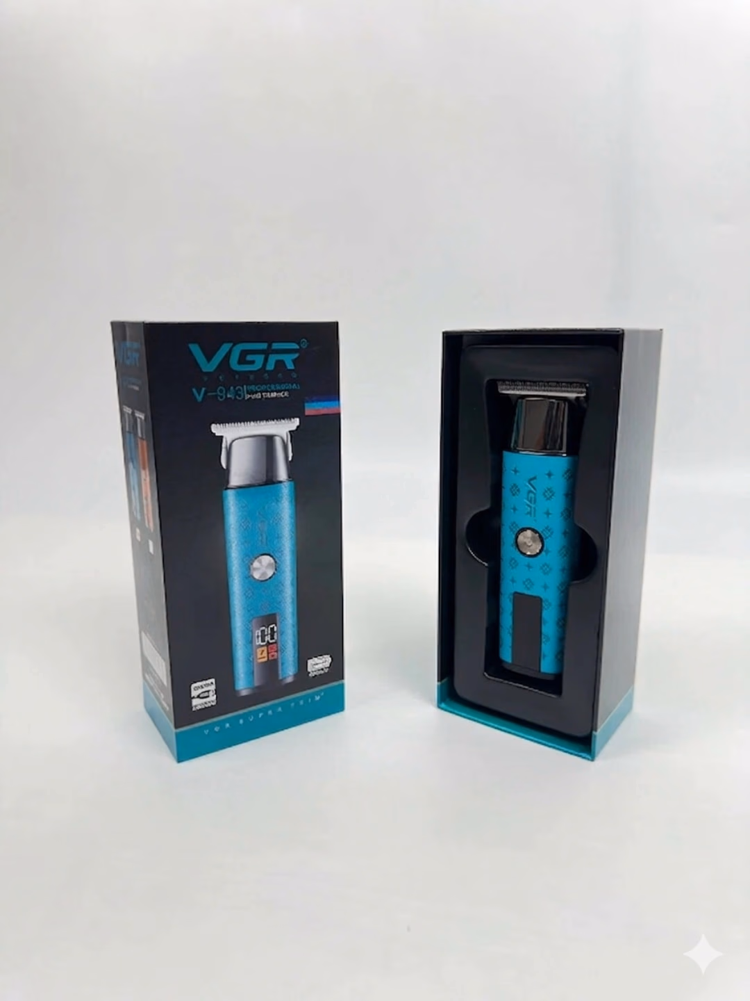 VGR V-943 Professional Trimmer, Zanglamaydigan Po'lat va Lityum Batareya