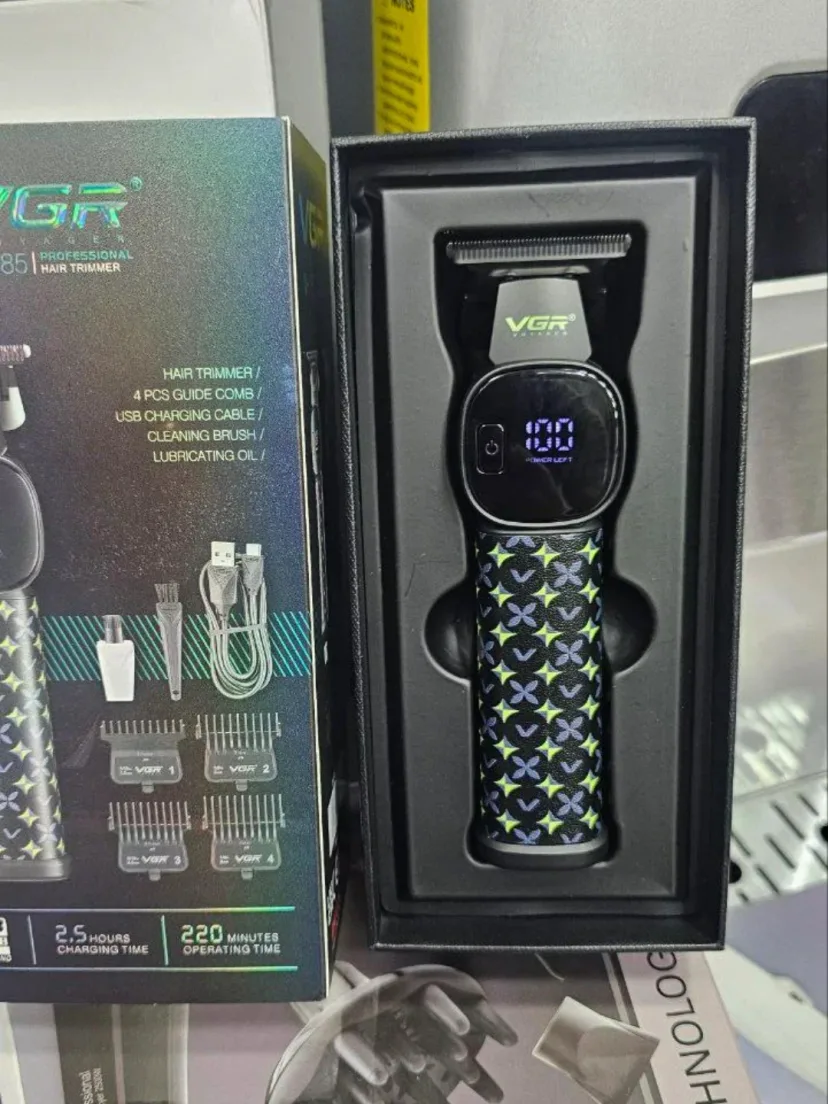 VGR V-185 trimeri, zanglamaydigan po'lat, 220 daqiqa ishlash, USB zaryadlanadigan