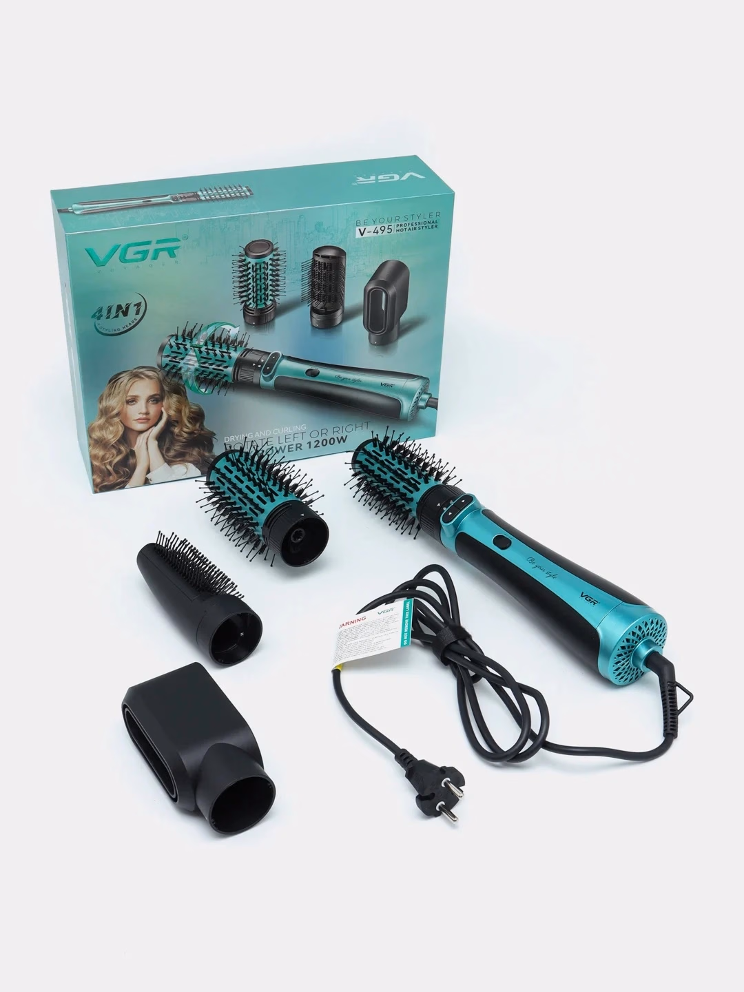 VGR V-495 Fen-taroq, 1200W, keramik qoplamali, 360° aylanuvchi professional turmak - 5