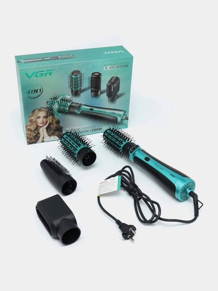 VGR V-495 Fen-taroq, 1200W, keramik qoplamali, 360° aylanuvchi professional turmak