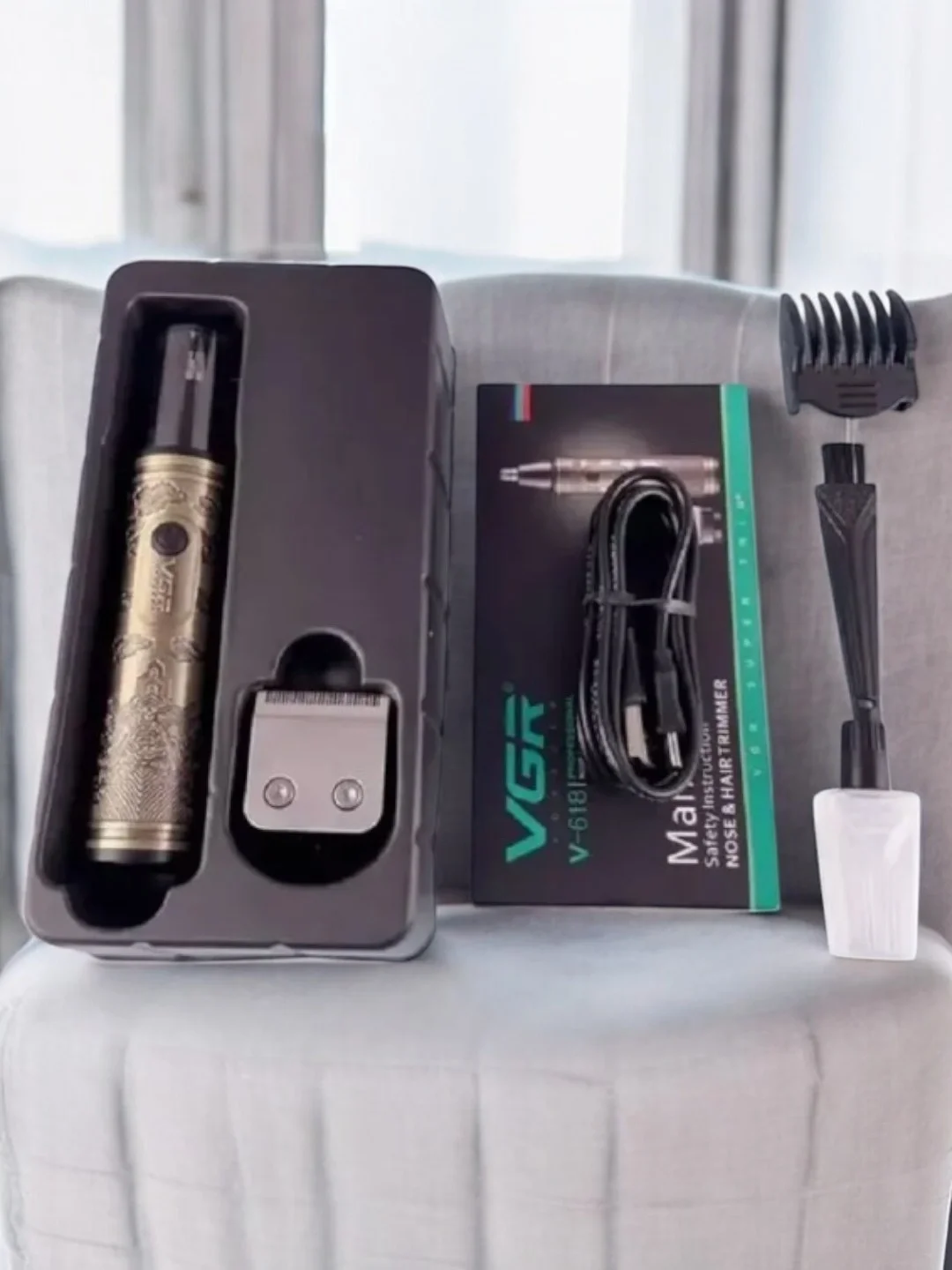 VGR V-618 Simsiz Professional Trimmer. Aqlli va aniq so'lg'ish uchun. Tez va qulay ishlatish. - 2