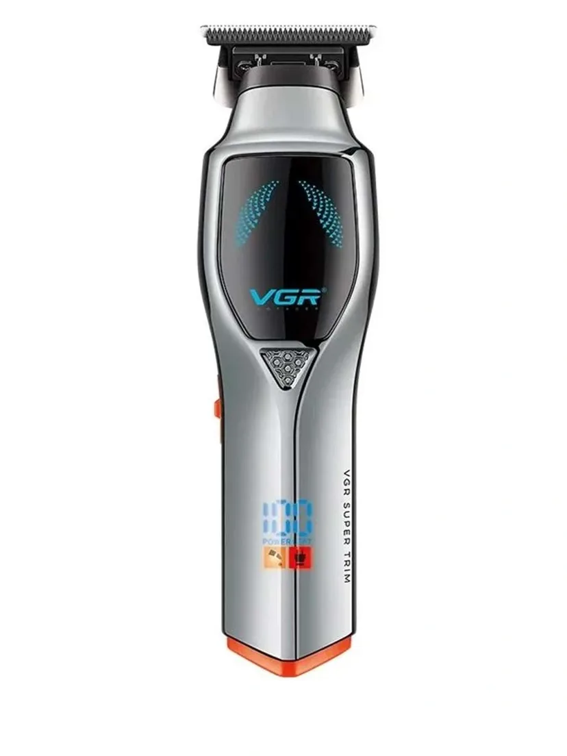 VGR V-187 soch mashinkasi: zanglamas pichoqli trimmer, LED indikatorli