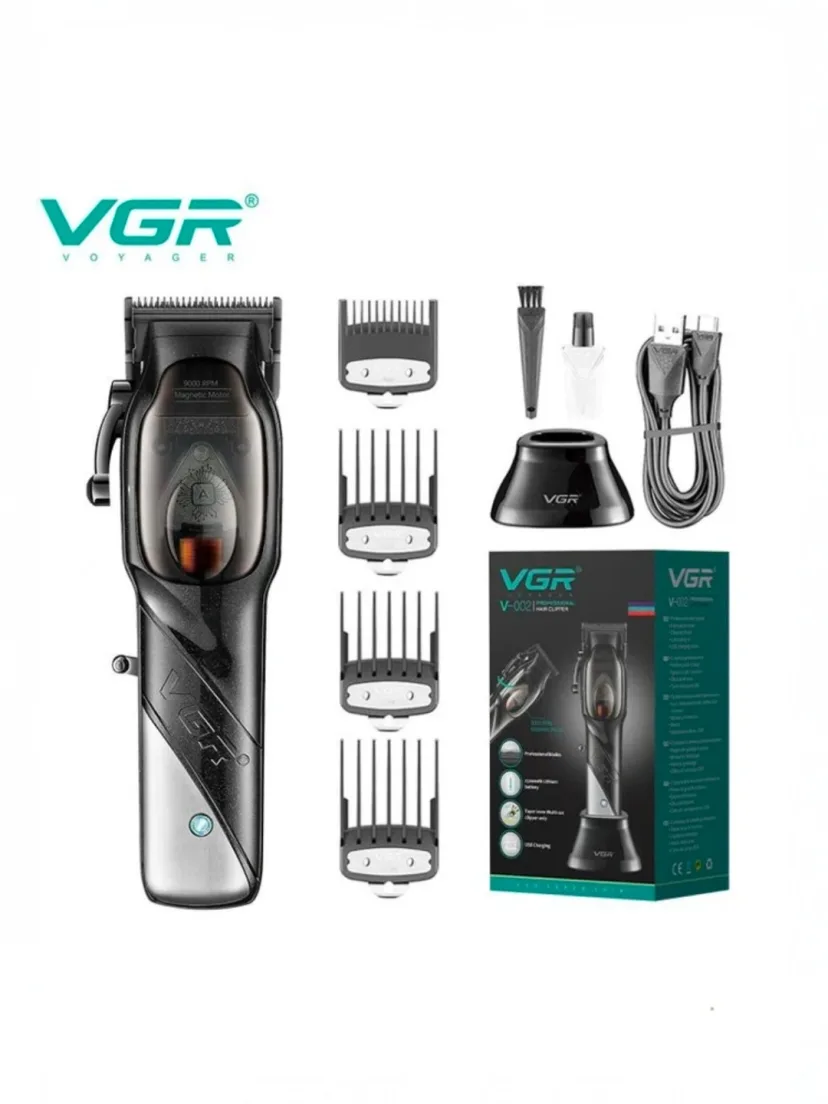 VGR V-002 Simsiz Trimmer: Soch va Soqol Uchun Professional Qurilma
