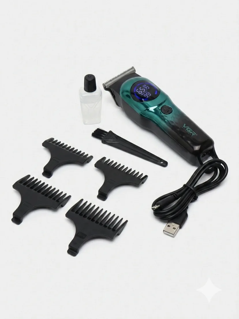 VGR V-966 Erkaklar uchun professional soch-soqol mashinasi, USB zaryadli