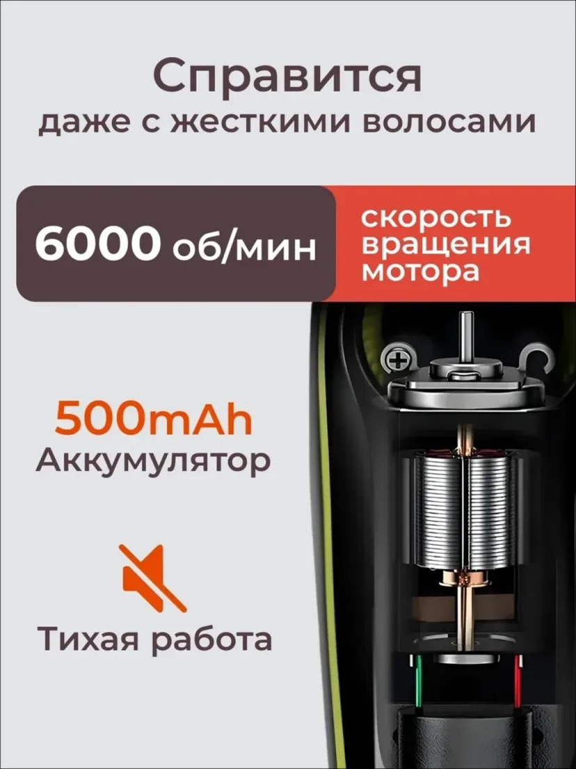 VGR V-360 suv o'tkazmaydigan trimmer, USB-C, 60 min