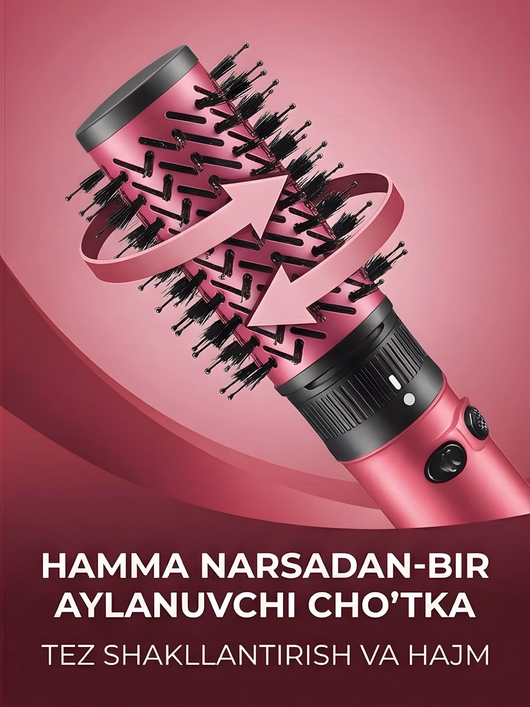 VGR V-480 soch fen cho'tkasi (2v1), keramik ionli qoplamali, 1800W - 3
