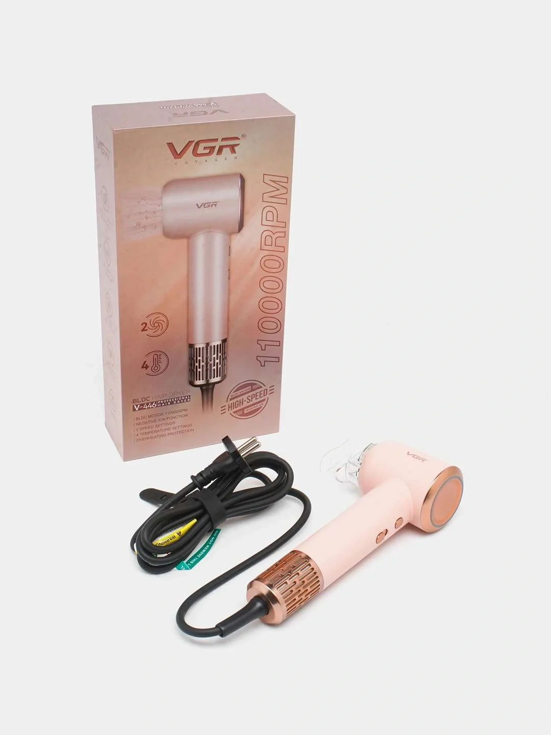 Фен VGR V-446 Профессиональный: BLDC 110000 RPM - 4