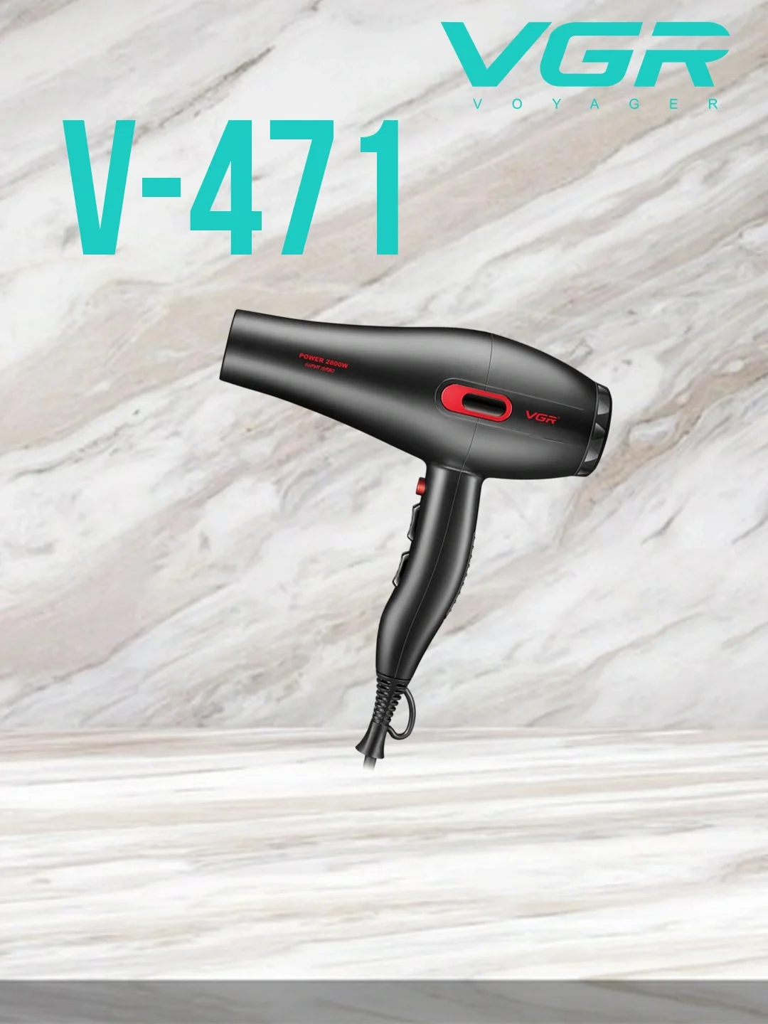VGR V-471 Professional Fen: 220V, Yagona Haroratli Salon Uslubi - Asosiy rasm