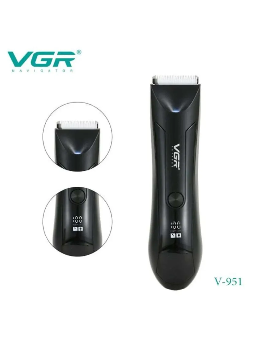 VGR V-951 Butun tana uchun suv o‘tkazmaydigan trimmer, LED displeyli