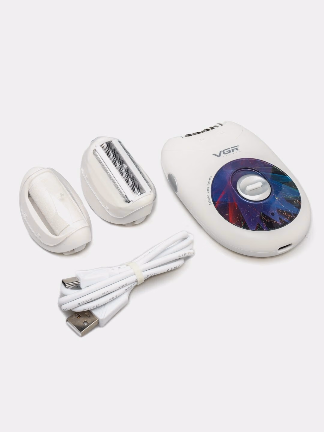 VGR V-786: Simsiz Epilator 3-in-1, 18 cımbızli, Li-ion, LED, Oq - 4