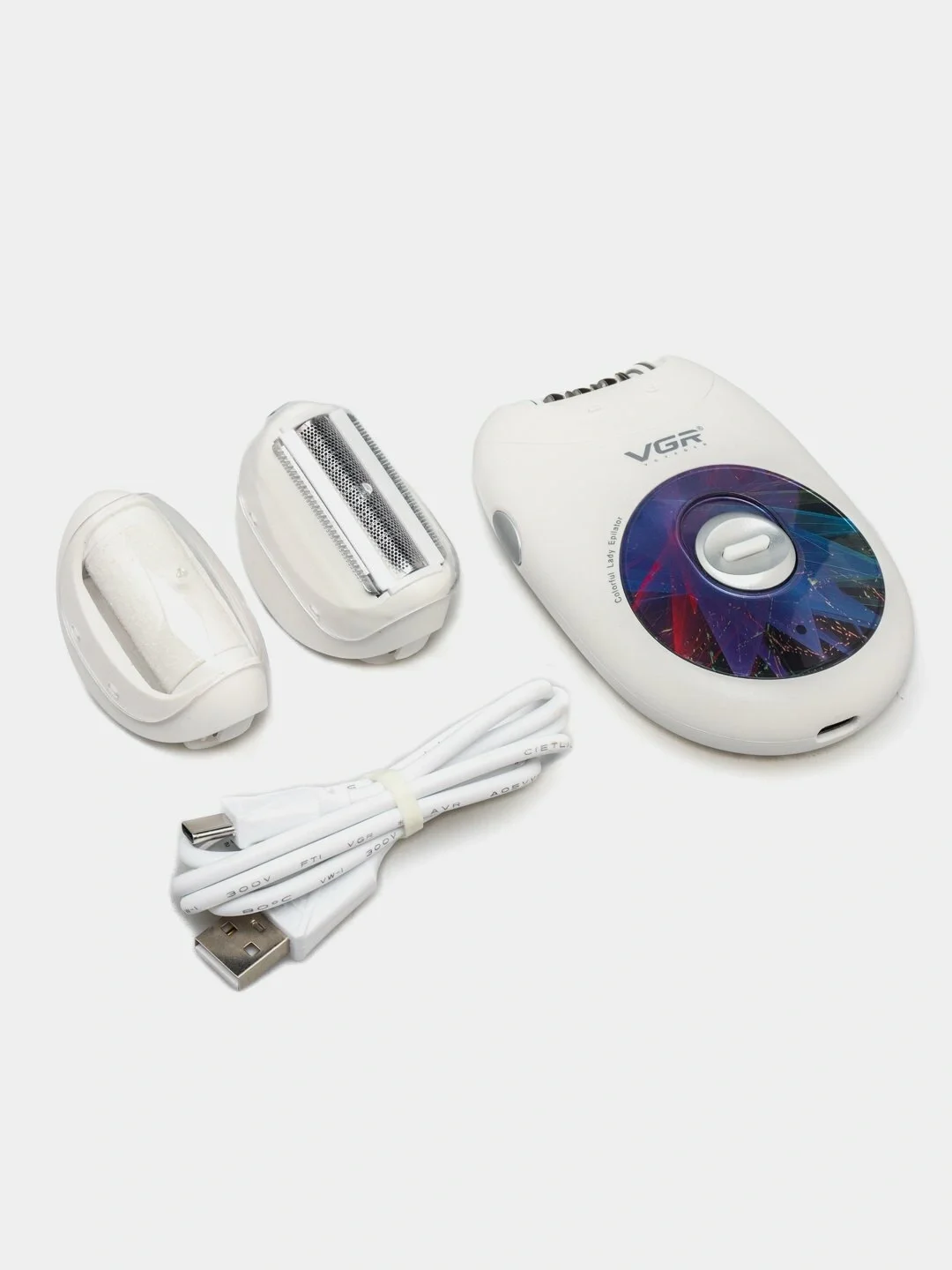 VGR V-786: Simsiz Epilator 3-in-1, 18 cımbızli, Li-ion, LED, Oq - 4