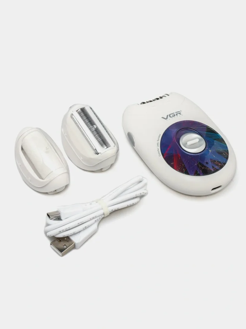 VGR V-786: Simsiz Epilator 3-in-1, 18 cımbızli, Li-ion, LED, Oq