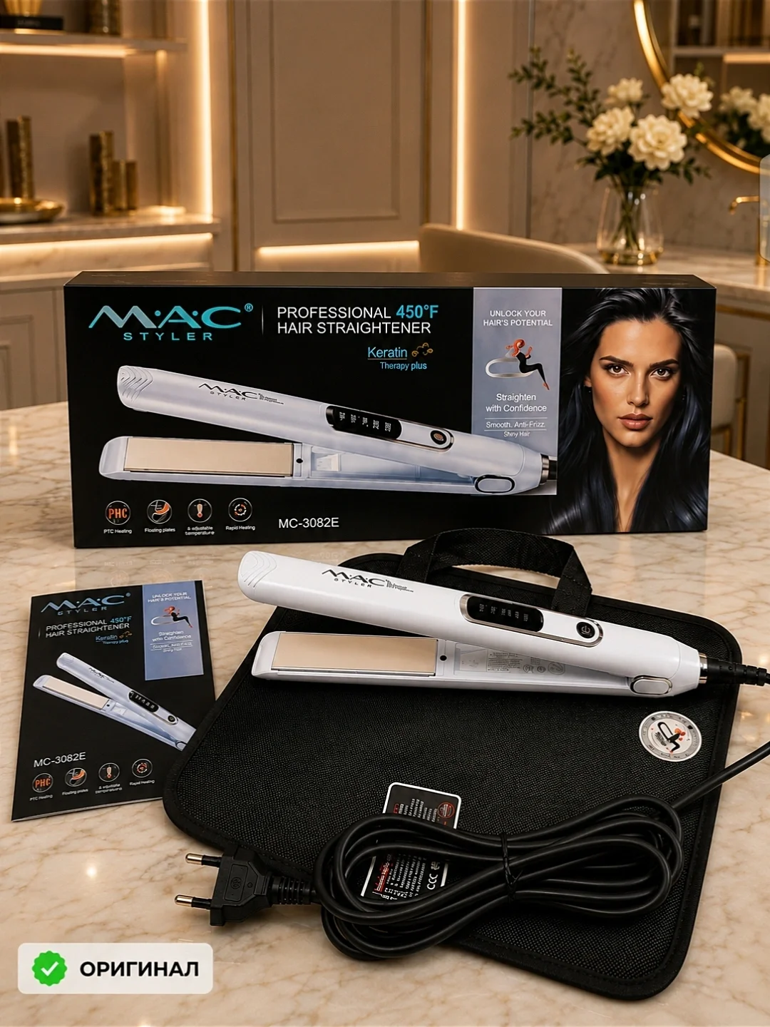 M·A·C STYLER MC-3082E Keratin Terapia Professional Soch Tekkislovchi Dazmol - Asosiy rasm