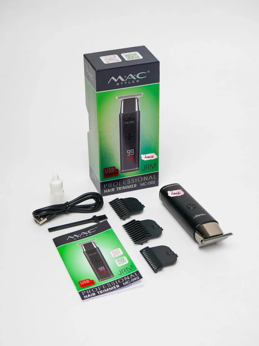 M·A·C STYLER MC-092 Simsiz Soch Mashinasi, LED displeyli Soqol Trimmeri