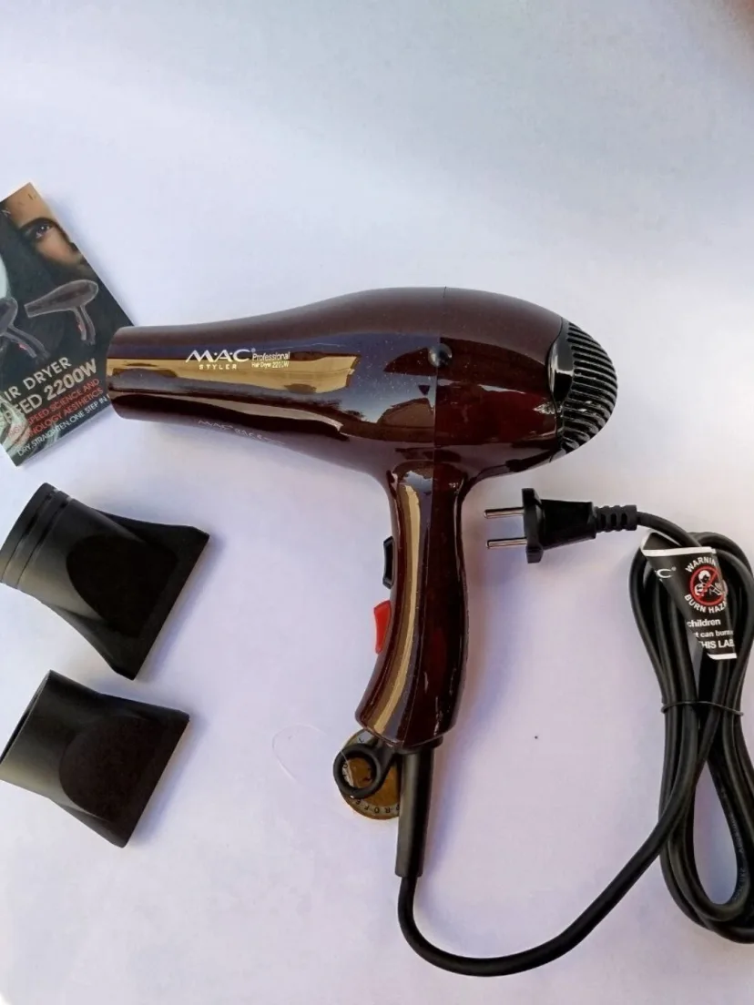 M·A·C STYLER MC-8877 Fen, keramikali qoplama, 2200 W katta quvvat
