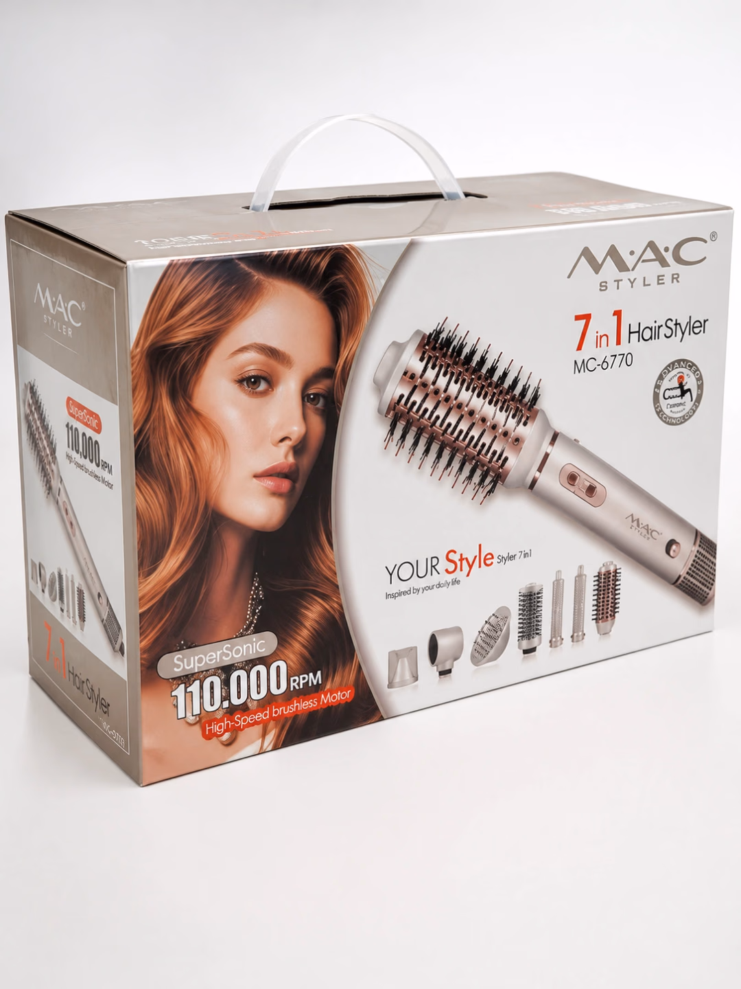 M·A·C STYLER MC-6770 7/1 Avtomatik soch to'shig'i va trimmer to'plami - 5