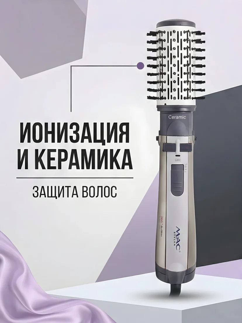 M·A·C STYLER MC-6620/6636 Fan-dazmol chotka: Seramikali, ionizatsiya bilan silliqlash