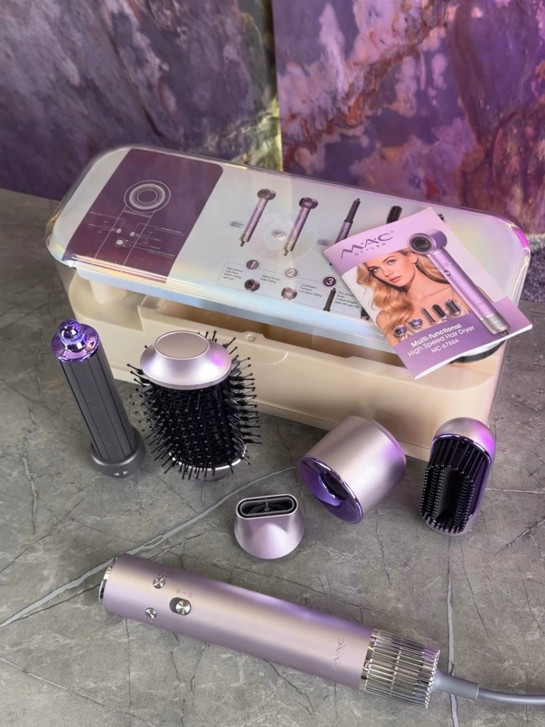 M·A·C STYLER MC-5805 Soch Styleter 5-in-1, 220V, Keramikali qoplama - 5