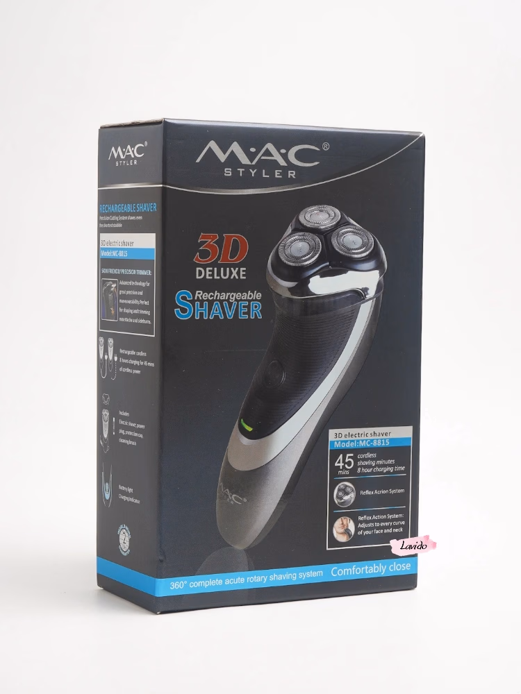 M·A·C STYLER MC-8815 Simsiz Soqol Mashinkasi, Zanglamas Po'lat, 45 daqqa - 4