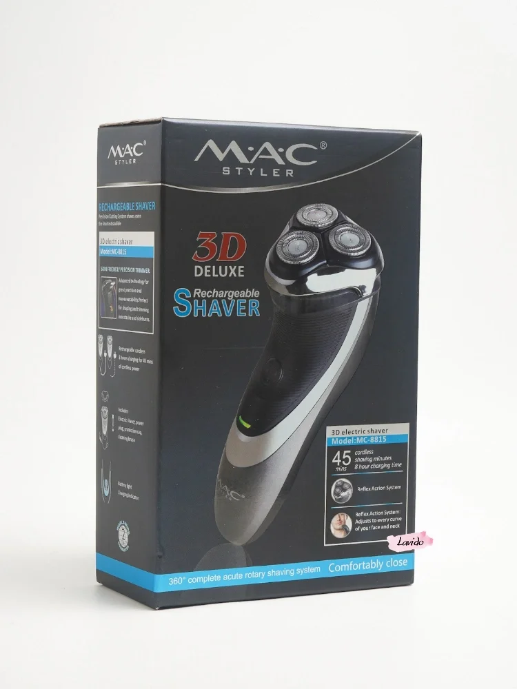 M·A·C STYLER MC-8815 Simsiz Soqol Mashinkasi, Zanglamas Po'lat, 45 daqqa - 4