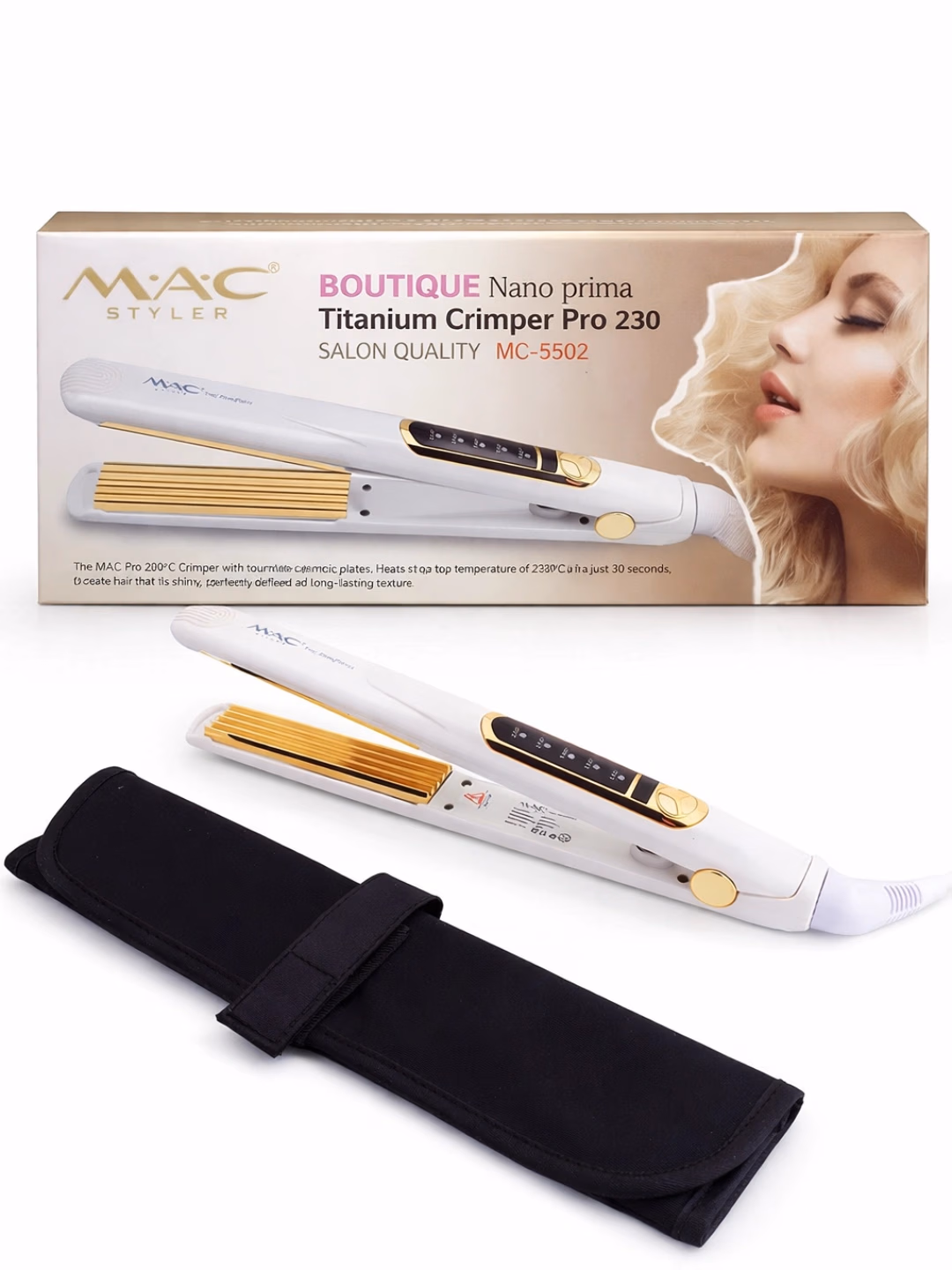 MAC Styler MC-5681: Soch gofre, ildiz hajmi, Ttitanium-keratin, LCD - 5