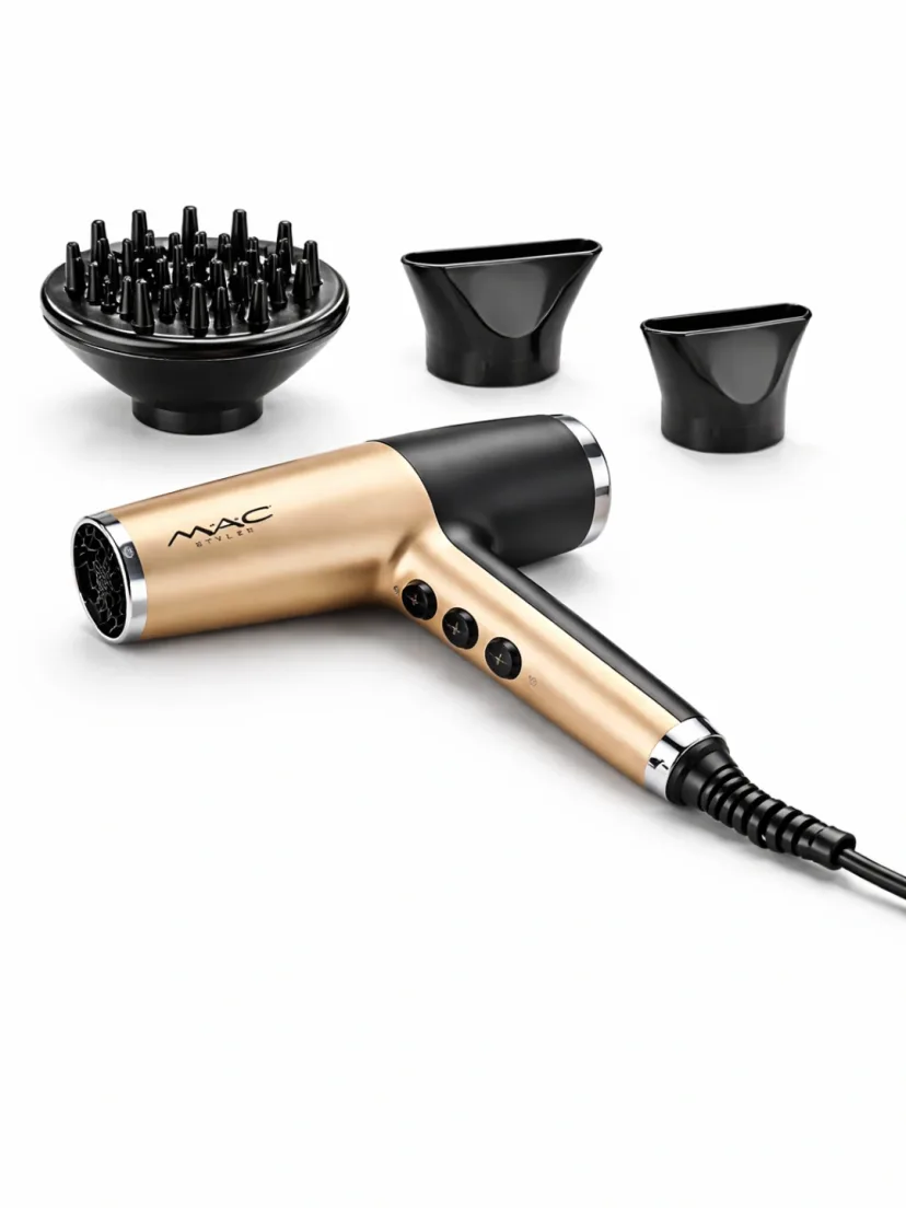 M·A·C STYLER MC-6810 hamyon filtri, 1800W, ionizatsiyali, nasadkalar bilan