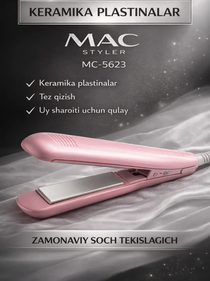 M·A·C STYLER MC-5623 Professional Keramikli Soch To'g'rilagich