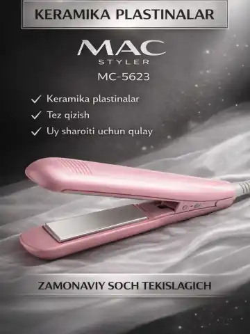 M·A·C STYLER MC-5623 Professional Keramikli Soch To'g'rilagich