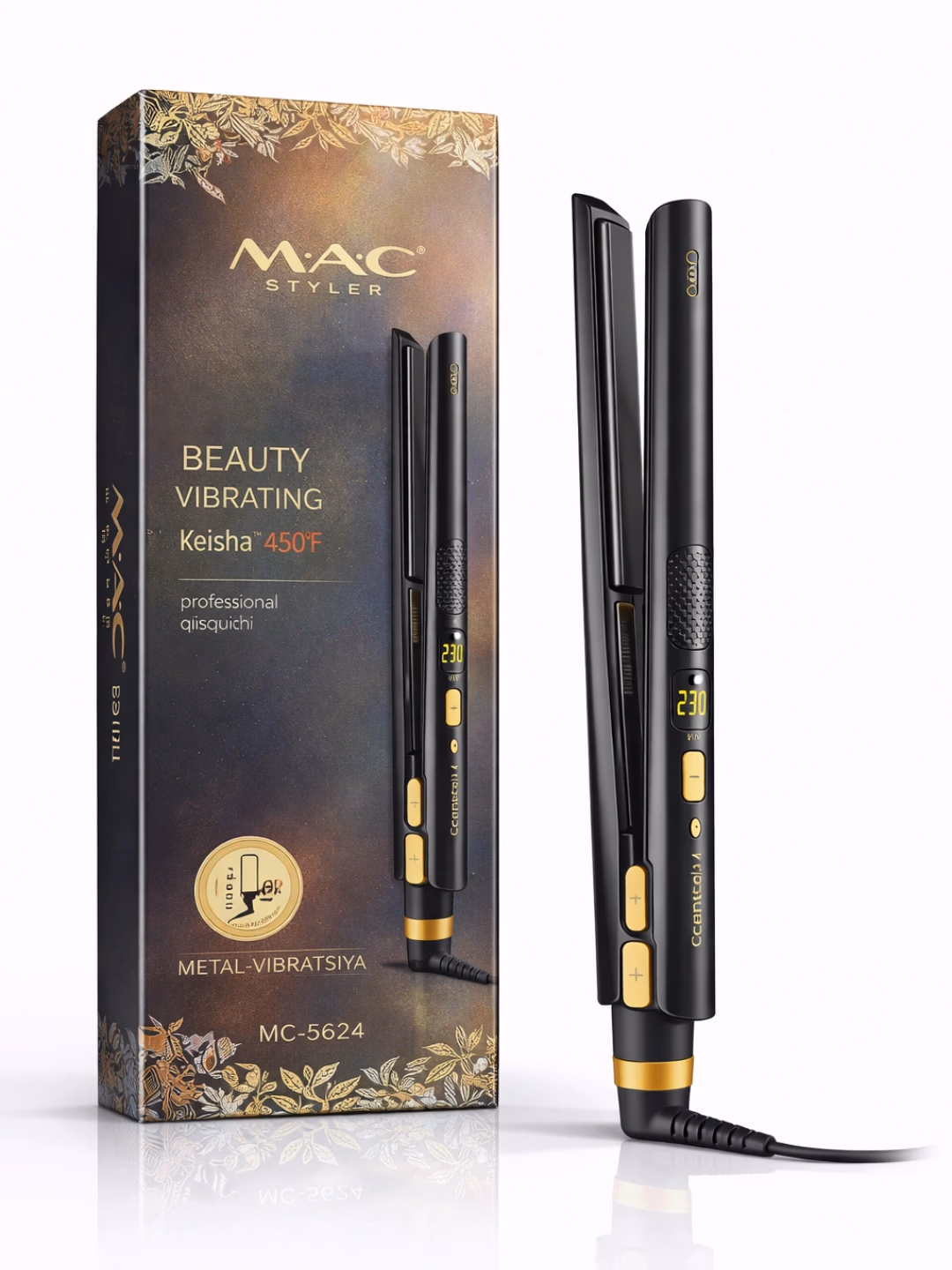 M·A·C STYLER MC-5624 Metal Soch To'g'rilagich, 230°C, LCD Ekran