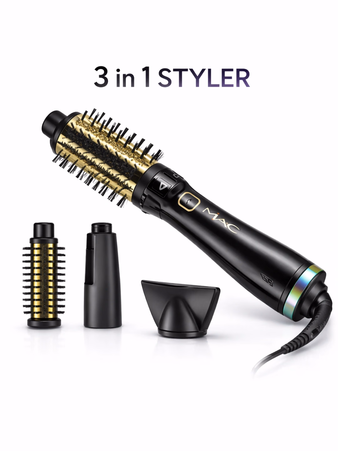 M·A·C STYLER MC-6722 3-funktsiyali fen-cho'tka, aylanuvchi nasadkali - 2