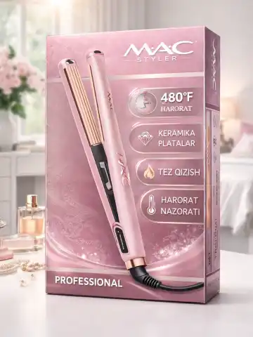 M·A·C STYLER MC-5571 Titanium soch to'g'rilagich, 480°F