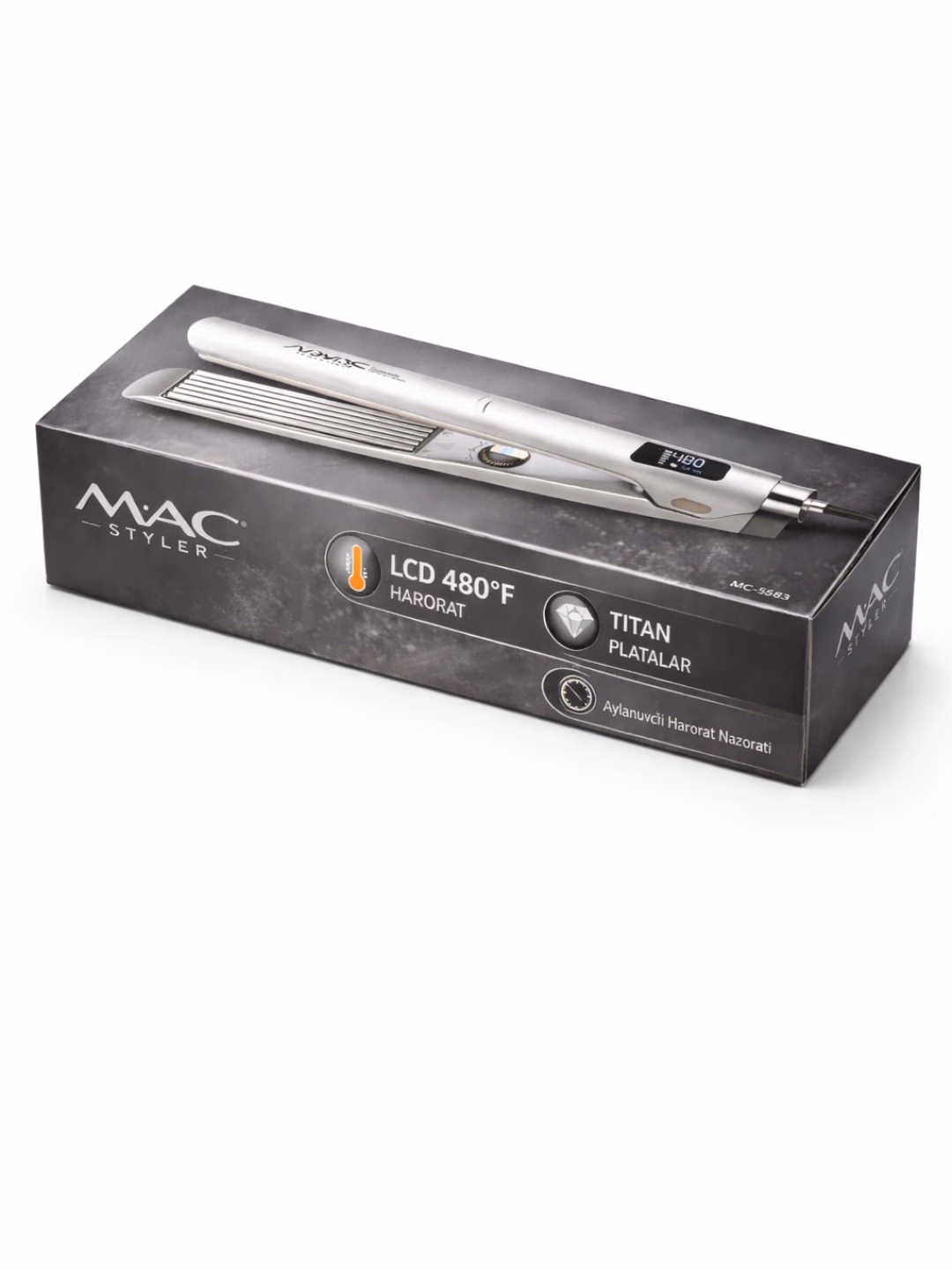 M·A·C STYLER MC-5583 Soch Gofresini Tita Platalari va LCD Boshqaruvi bilan - 2