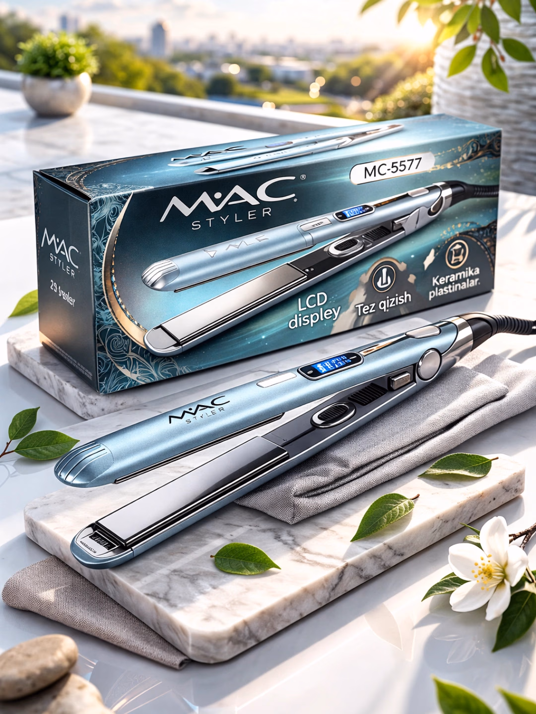 MAC Styler MC-5577 soch to'g'rilagich: Keramika, LCD