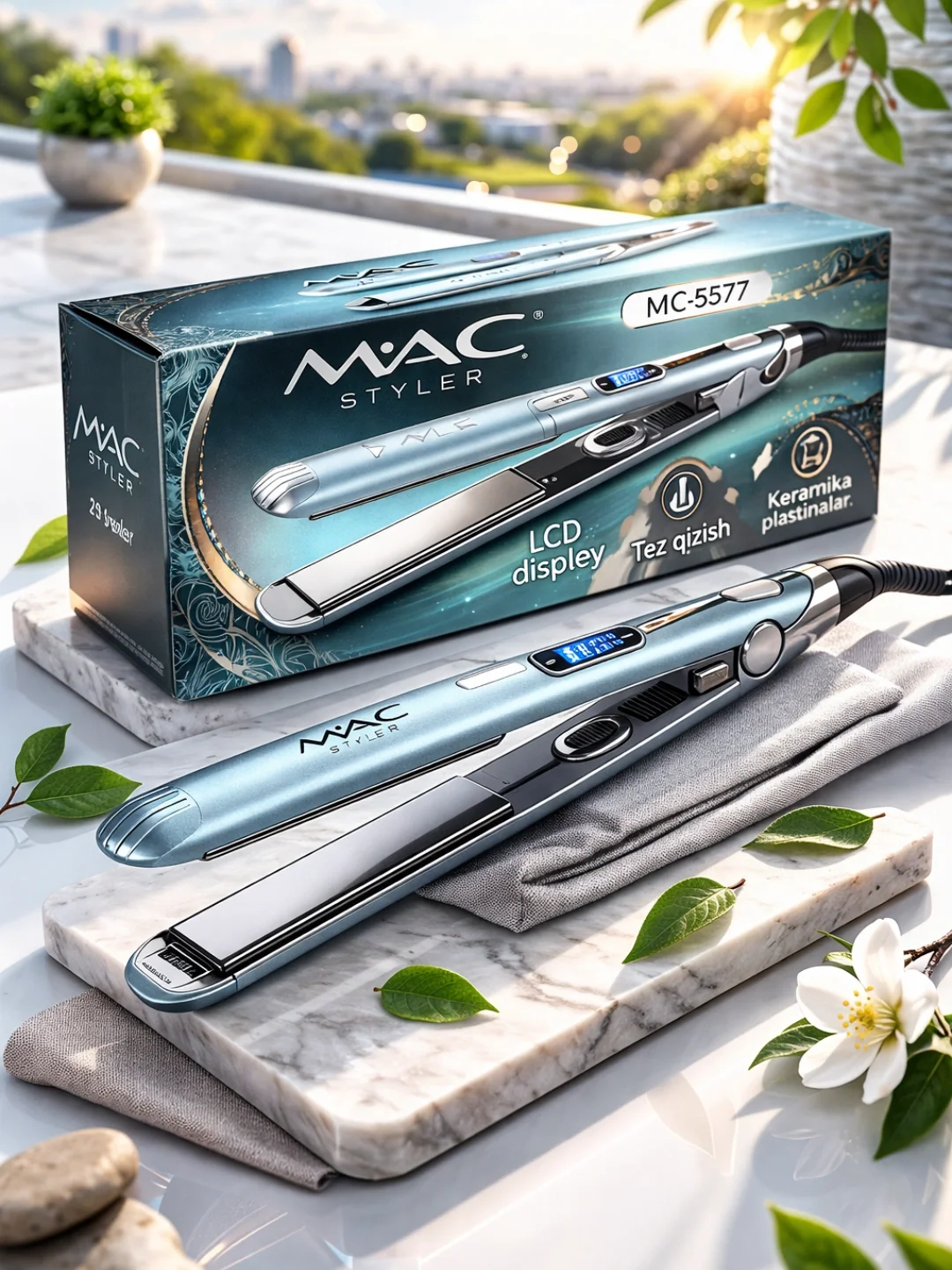 MAC Styler MC-5577 soch to'g'rilagich: Keramika, LCD - Asosiy rasm