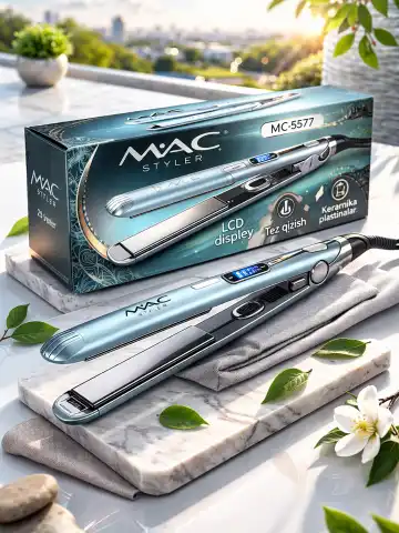 MAC Styler MC-5577 soch to'g'rilagich: Keramika, LCD