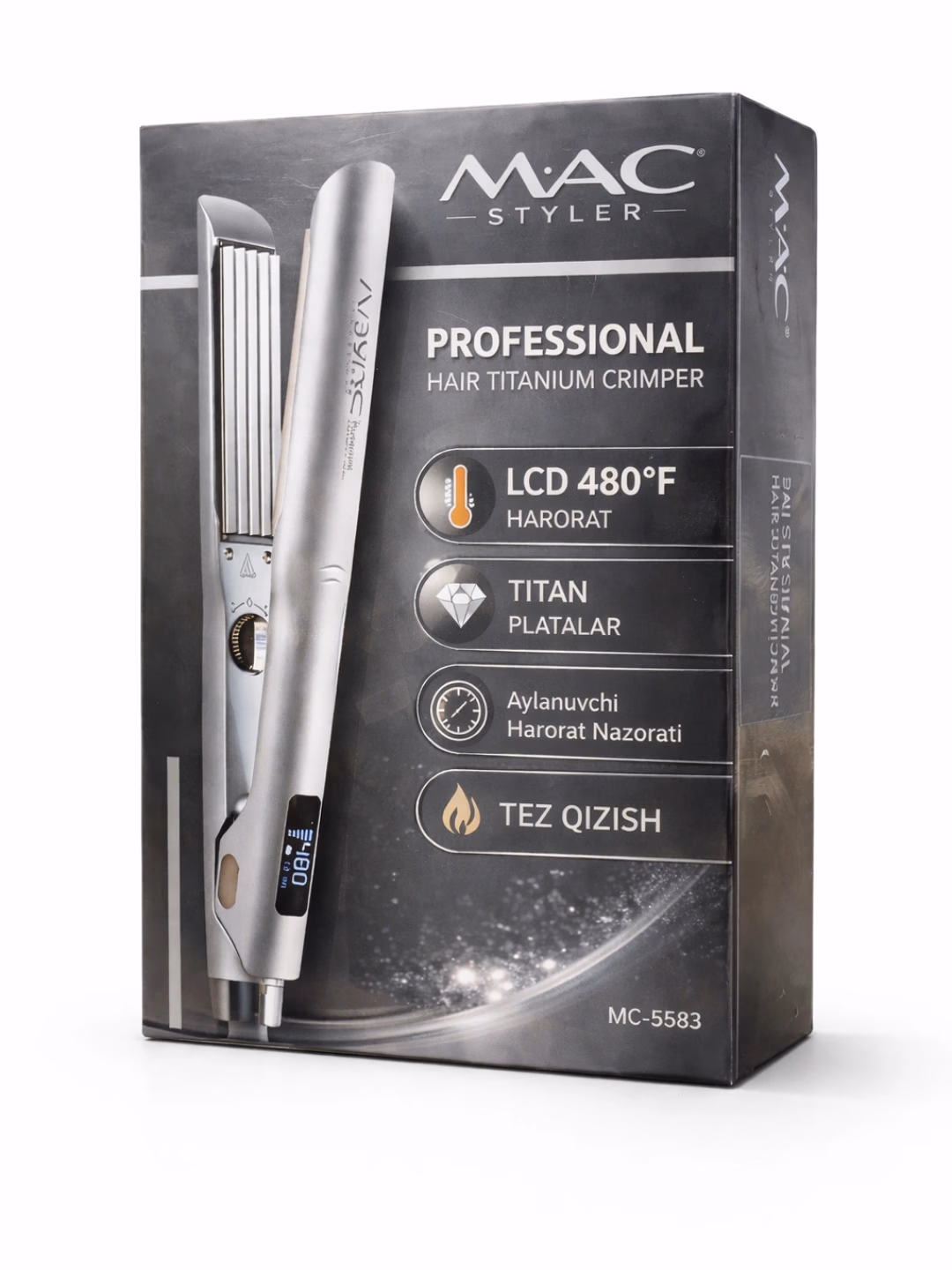 M·A·C STYLER MC-5583 Soch Gofresini Tita Platalari va LCD Boshqaruvi bilan - 3