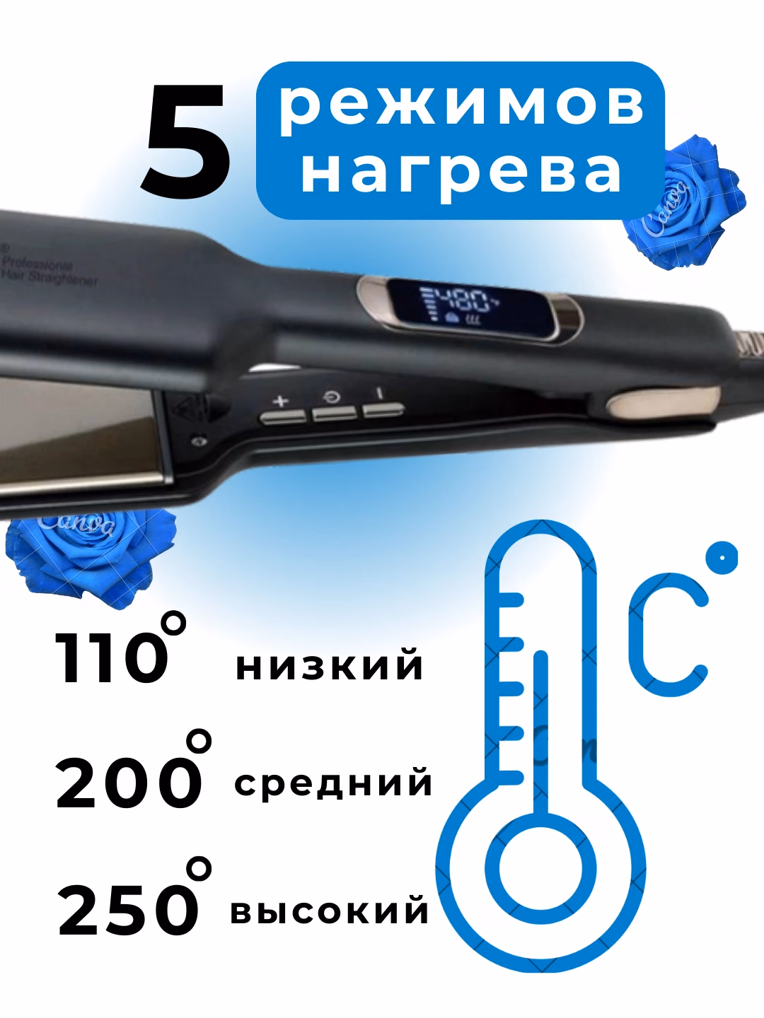 M·A·C STYLER MC-5584 Soch To'g'rilagich Titan Qoplama, Vibratsiya, 65W - 5