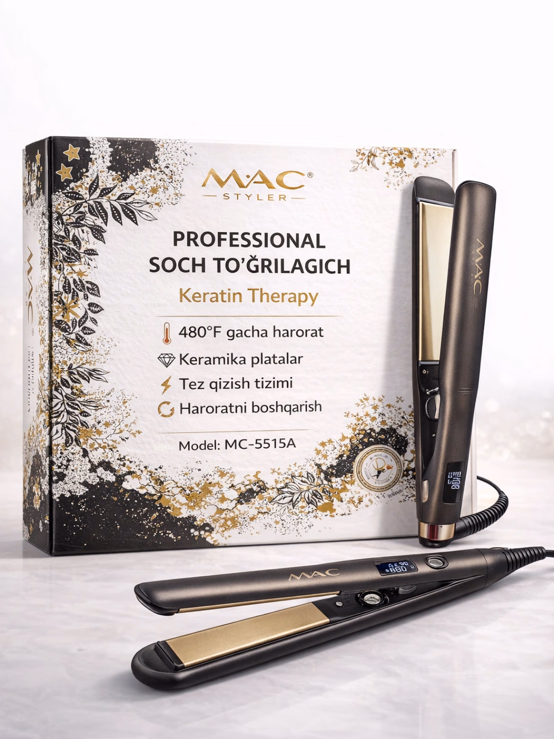M·A·C STYLER MC-5515A Keratin Soch To'g'rilagich, 250°C