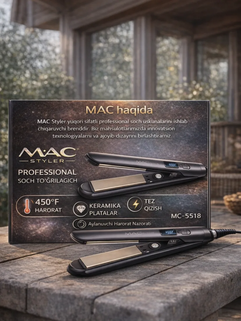 M·A·C STYLER MC-5598B Soch To'g'rilagich, Keratin Therapy, Keramika