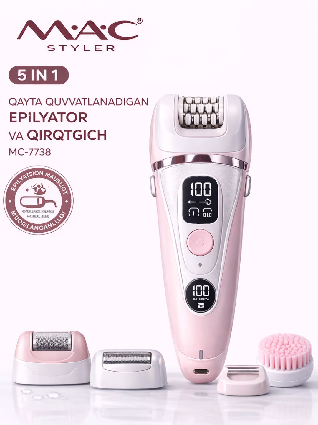 M·A·C STYLER MC-7738 5v1 Akkumulyatorli Epilyator Va Trimmer