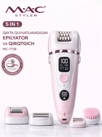 M·A·C STYLER MC-7738 5v1 Akkumulyatorli Epilyator Va Trimmer