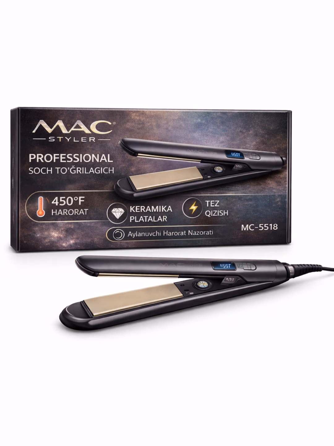 M·A·C STYLER MC-5598B Soch To'g'rilagich, Keratin Therapy, Keramika - 2