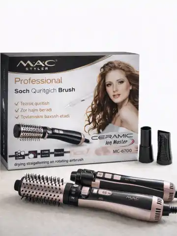 M·A·C STYLER MC-6700 Fen-cho'tka, Keramika qoplama, 1000W, Havo turmaklash
