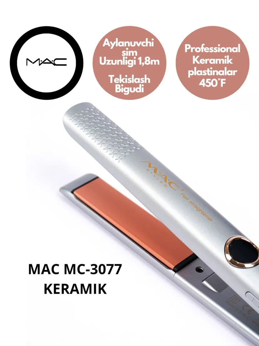 M·A·C STYLER MC-3077 Professional dazmol, displeyli va keramik qoplamali