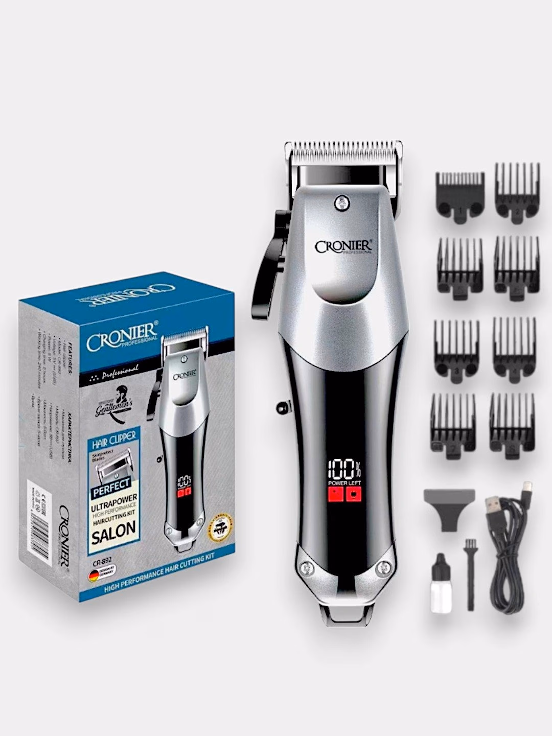 CRONIER CR-892 Professional Soch Mashinkasi: Simsiz, 240 daqiqa ishlash - 4