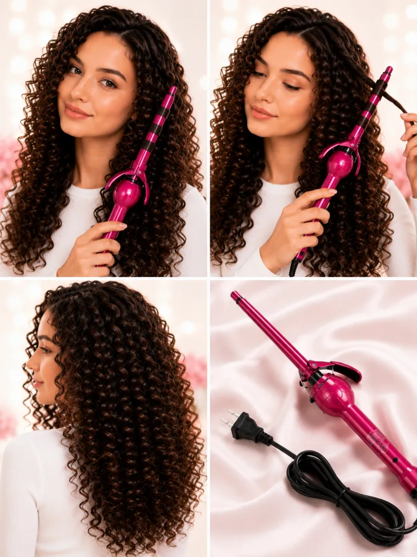 Cronier CR-2013 Afro Ployka: LCD displey, 230°C, 4 rejim